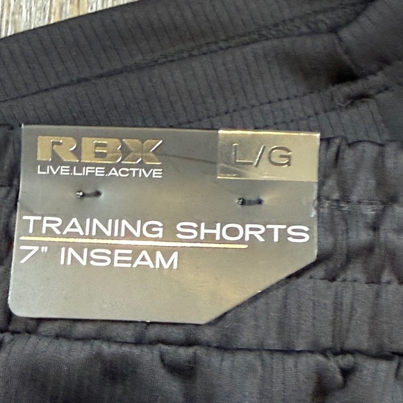 RBX Active Men's Black Training Shorts 7 Inch Inseam Size L CRM5243A - Picture 5 of 6